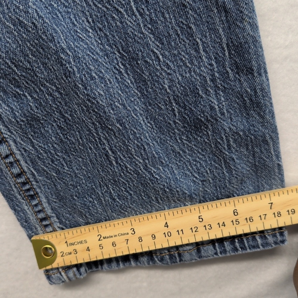 Vintage Levis Jeans Mens Blue 527 Boot Cut Slim Low Rise Denim Pants Y2K Worn‎ - Picture 6 of 9